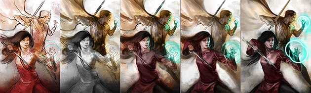 Abhorsen: the cover illustration process stage by stage